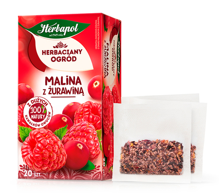 Herbata owocowa Malina z żurawiną Herbaciarny Ogród Herbapol 20 x 2,5 g