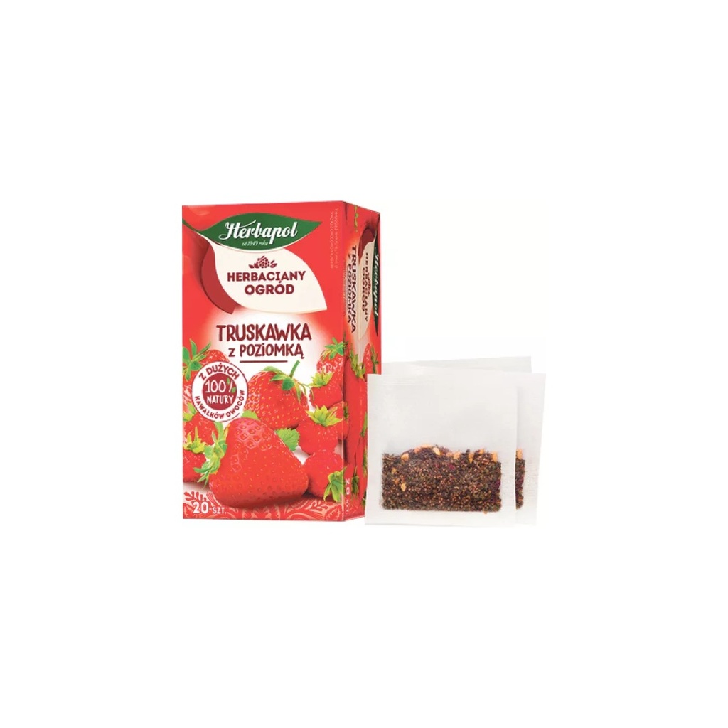 [r010-01-00384-r010-392] Herbata Owocowa Truskawka Poziomka Herbapol 20 × 2,5 G