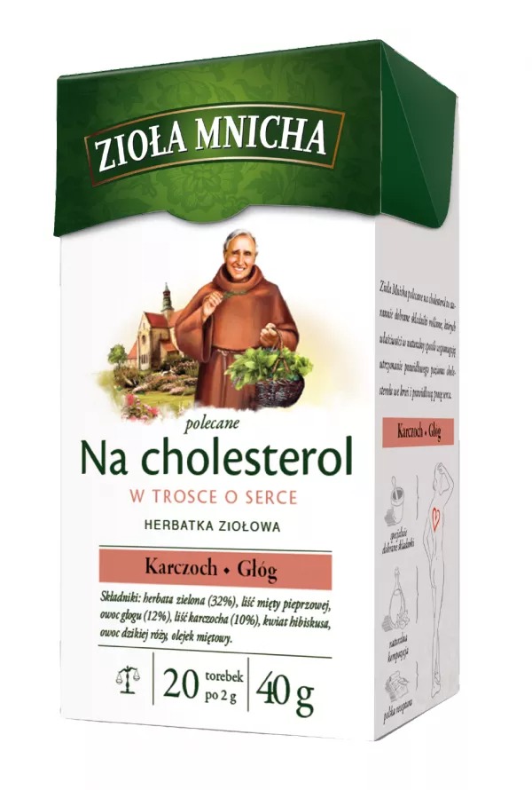 Infusion aux plantes Zioła Mnicha pour le cholestérol Herbapol 20 x 2 g