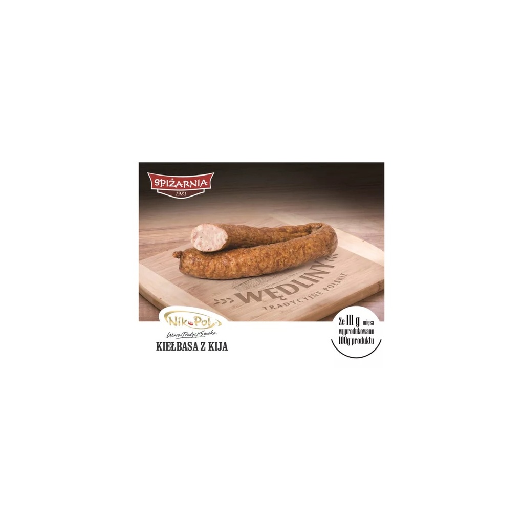 [rc01-01-00486-rc01-526] Saucisse Polonaise Fumée au Bâton Nik-Pol env. 0,9 kg