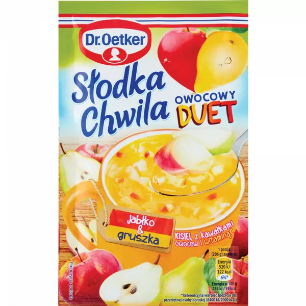 Gelée Douce Instantanée Duo Pomme Poire 31,5 g Dr. Oetker