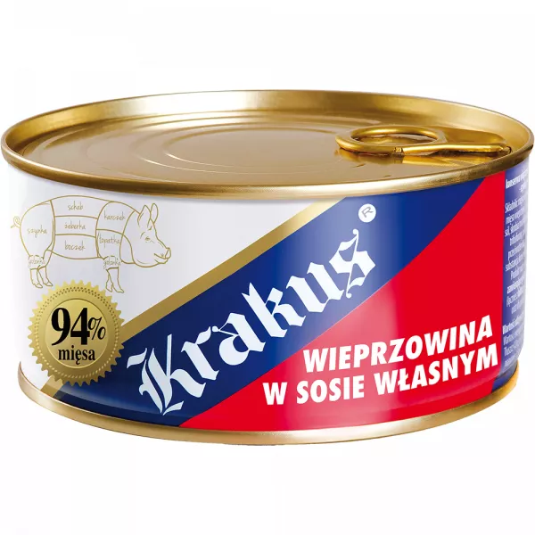 Conserve de porc au jus naturel Krakus 300 g