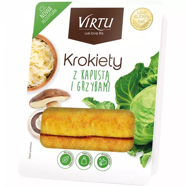 Krokiety z kapustą i grzybami 400g Virtu 