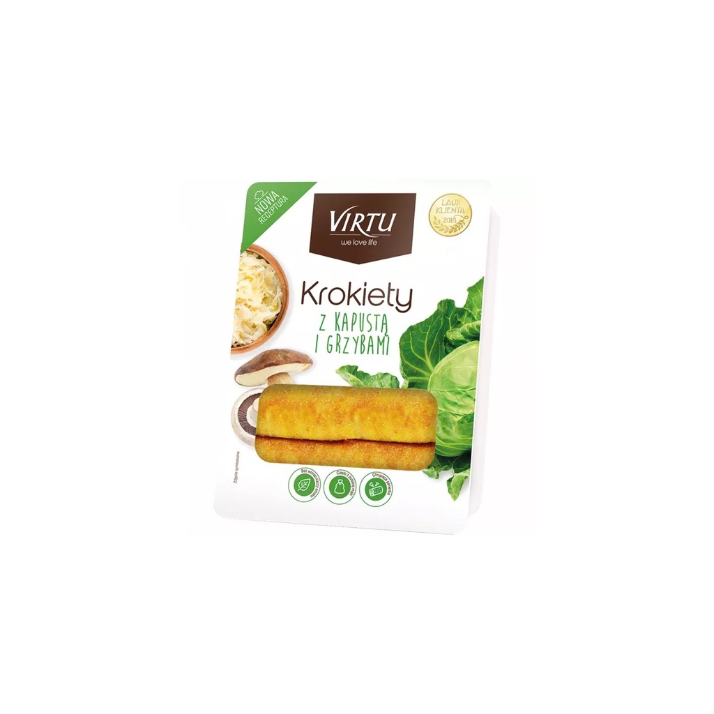 Krokiety z kapustą i grzybami 400g Virtu 