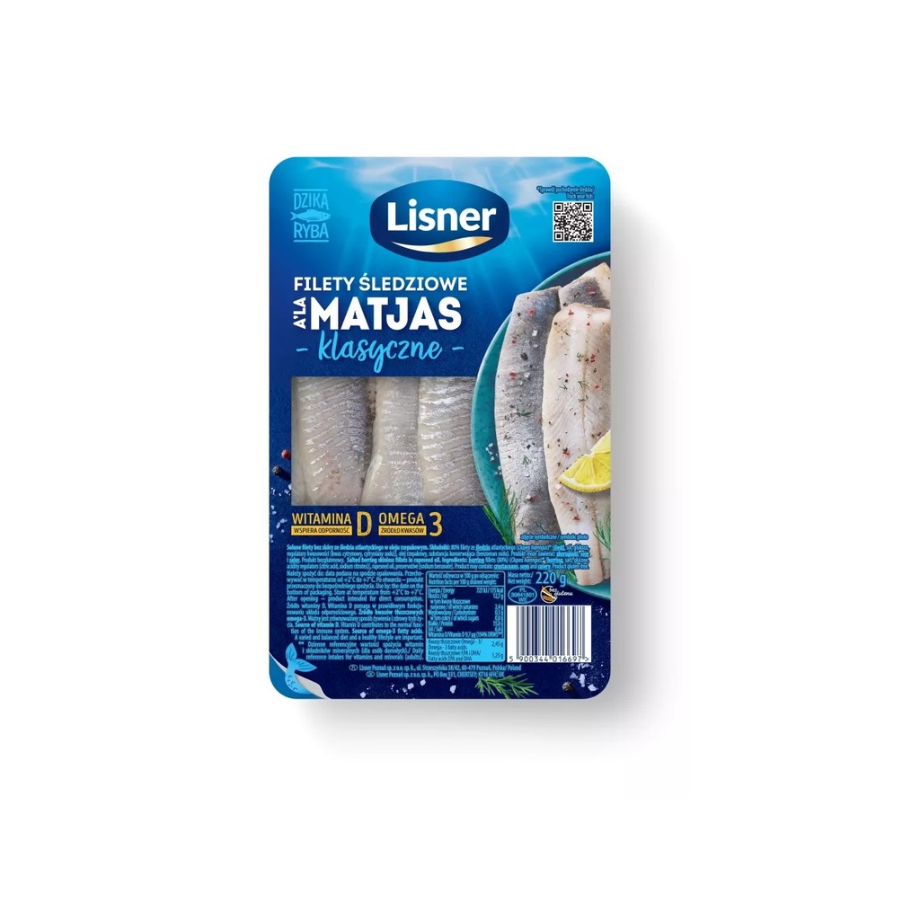 [rc03-02-00559-rc04-651] Filets de Hareng Matjes à l’Huile Lisner 220 g