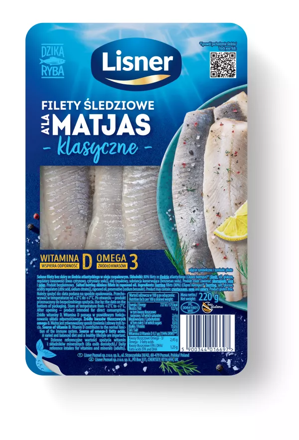 Filety śledziowe a'la matjas w oleju Lisner 220 g