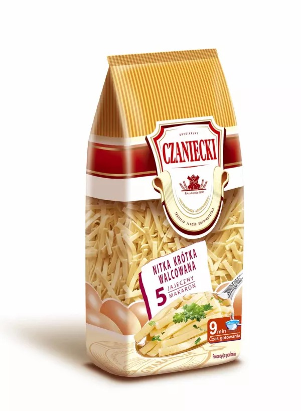 Makaron Czaniecki 5-jajeczny Niteczka walcowana 250g Czanieckie Makarony