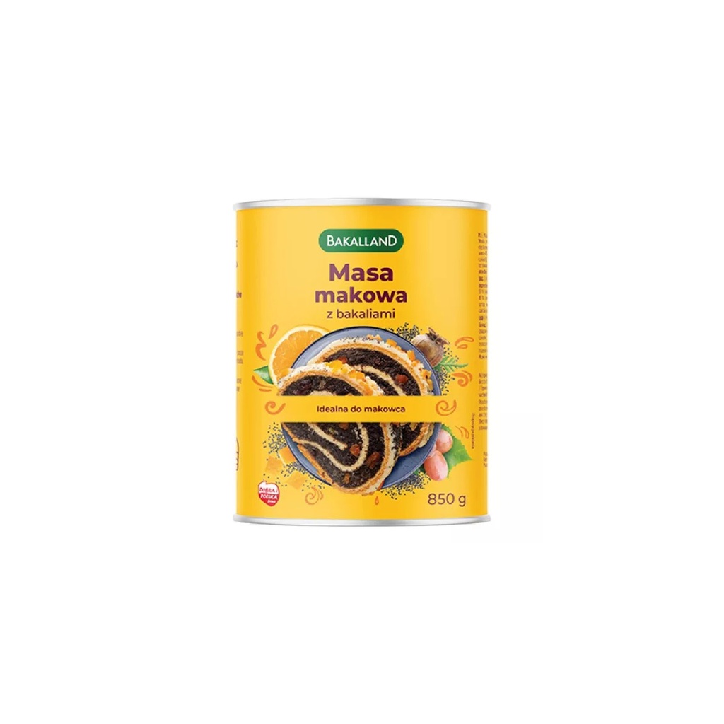[r010-01-00375-r010-374] Masa Makowa z Bakaliami Bakalland 850 g