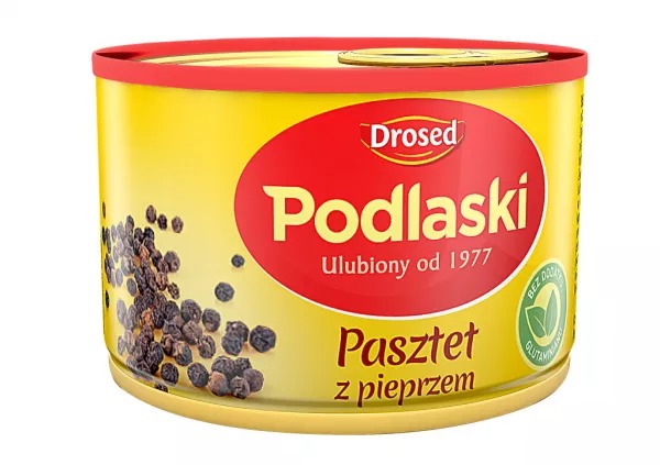 Pasztet drobiowy z pieprzem Podlaski 155g Drosed