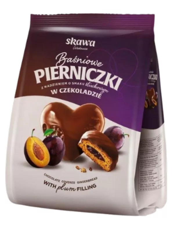 Pierniki Baśniowe w czekoladzie z nadzieniem śliwkowym Skawa 150 g
