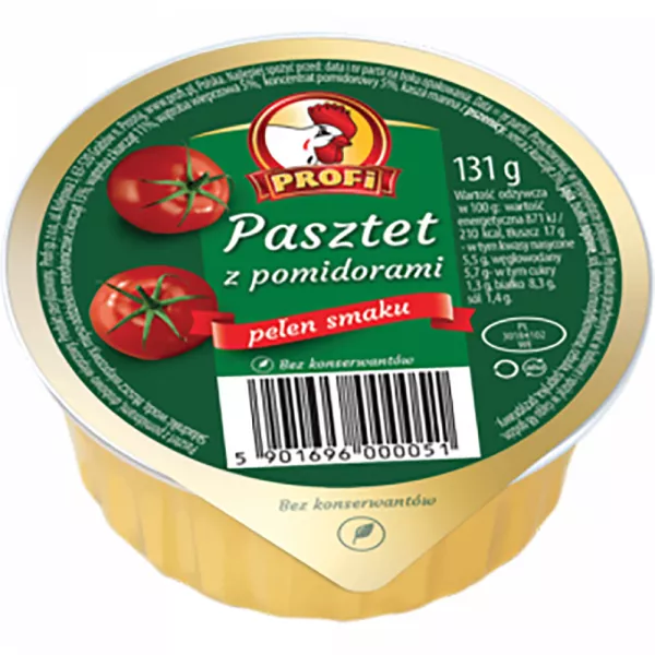 Pasztet z drobiem i pomidorami Profi 131 g