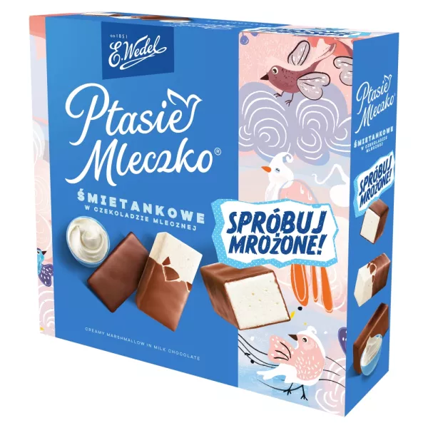 Ptasie Mleczko Crème en Chocolat au Lait Wedel 340 g
