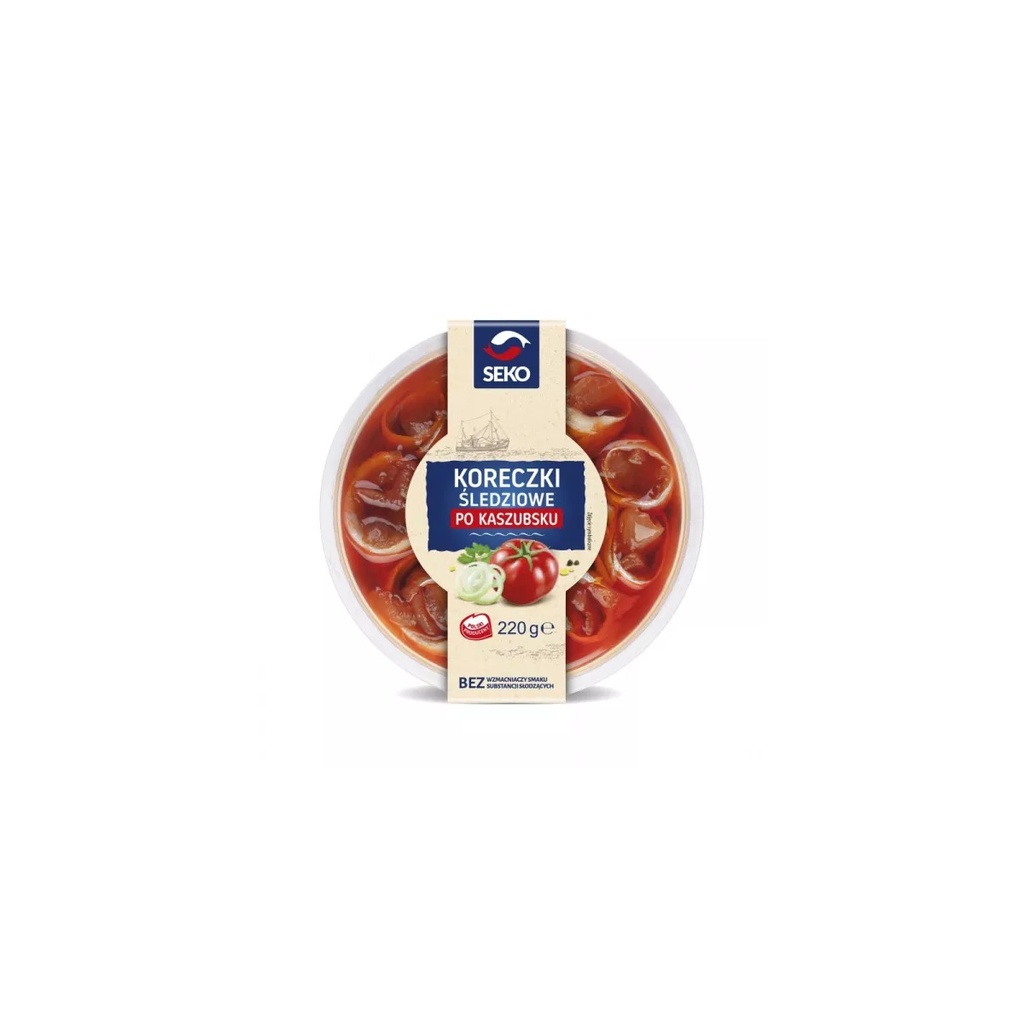 [rc03-02-00563-rc04-662] Koreczki Śledziowe po Kaszubsku Seko 220 g