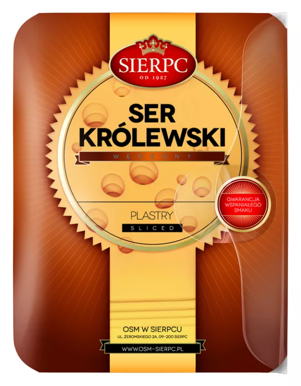 Fromage à pâte pressée fumé tranché Królewski Sierpc 135 g