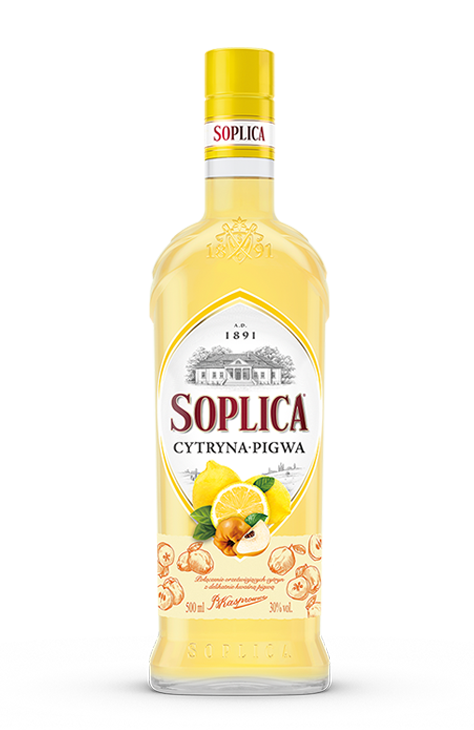[r011-01-00428-V115-691] Liqueur Polonaise Citron-Coing Soplica 28% 500 ml