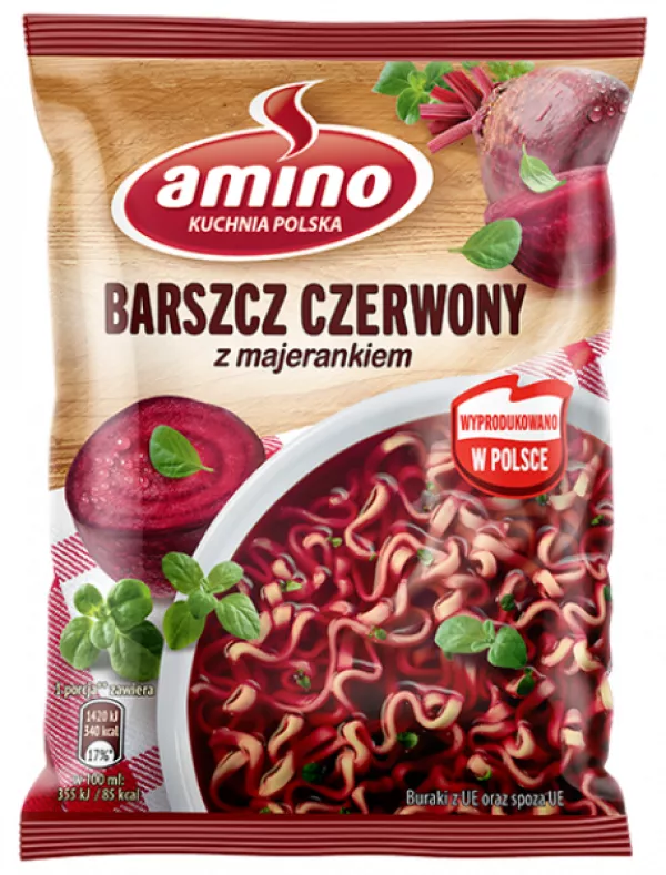 Soupe instantanée de betterave rouge Amino Unilever 69 g
