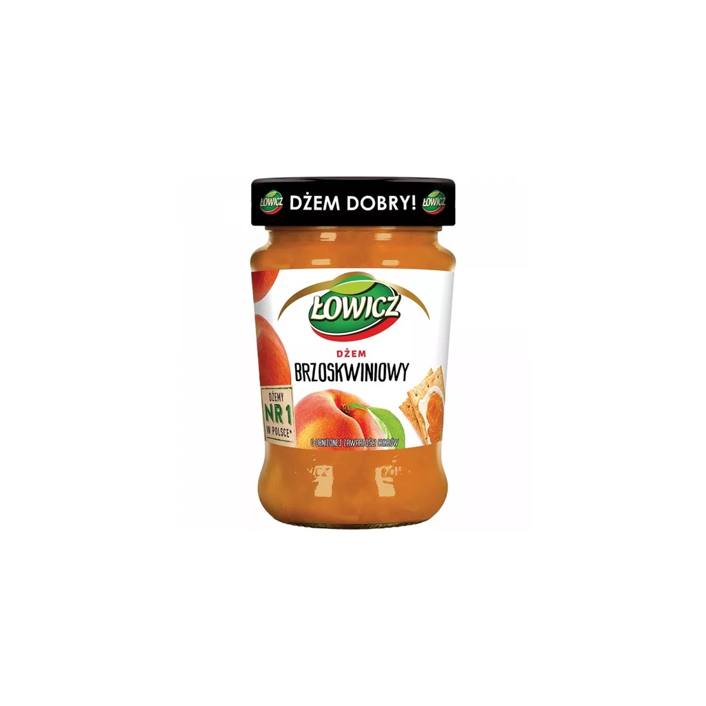 Dżem Brzoskwiniowy Niskosłodzony Łowicz 280 g