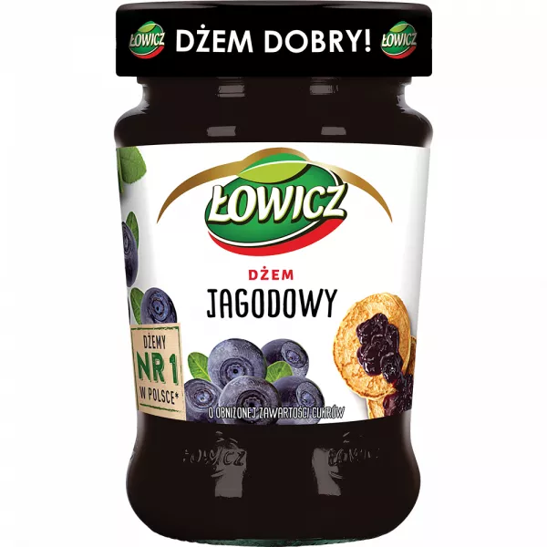 Confiture de myrtilles allégée en sucre Łowicz 280 g