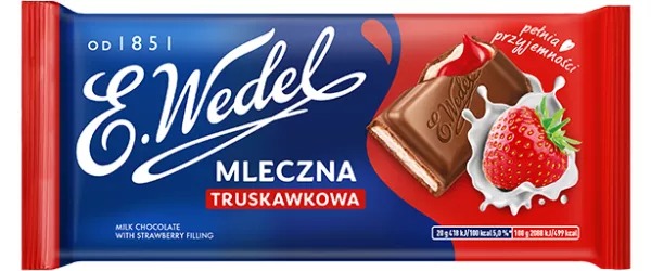 Chocolat au Lait Fraise 100g Wedel