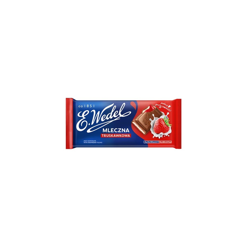 Czekolada Mleczna Truskawkowa Wedel 100 g