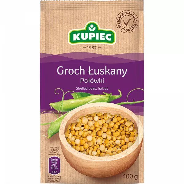 Pois cassés en deux Kupiec 400 g