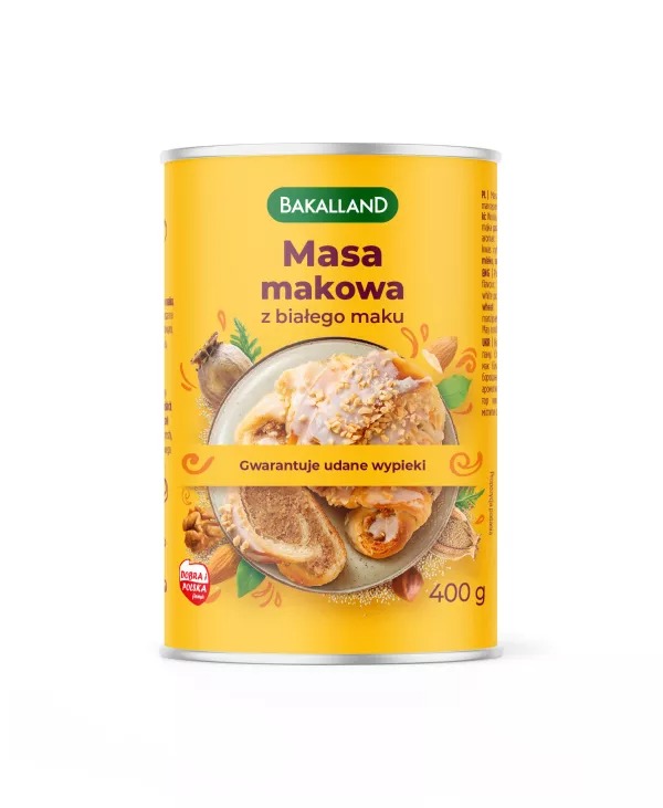 Masa Makowa z białego maku 400g Bakalland