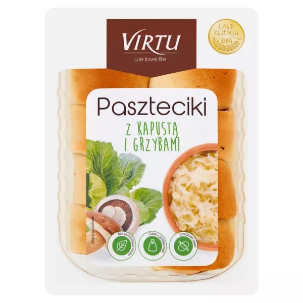 Paszteciki z kapustą i grzybami 250g Virtu
