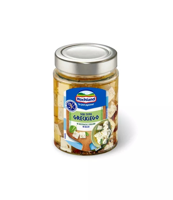 Ser Sałatkowy w Kostkach Typu Greckiego z Ziołami w Oleju 300g Hochland