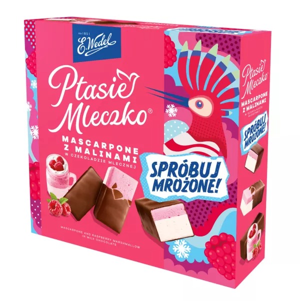 Ptasie Mleczko Mascarpone z Malinami 340g Wedel