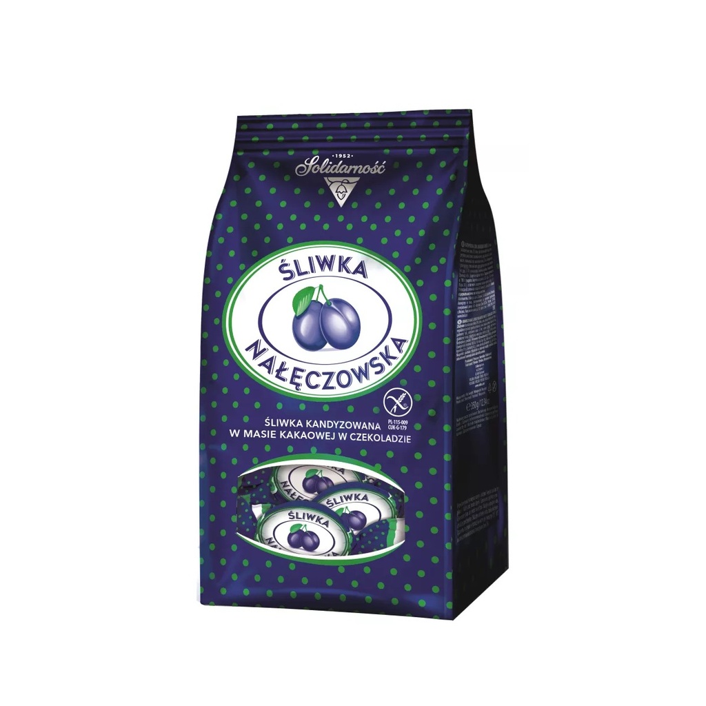 [r007-01-00260-] Prunes Confites Enrobées de Chocolat Solidarność 350 g