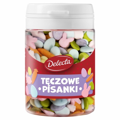 [r010-01-00410-] Dekoracje tęczowe pisanki 48g Delecta