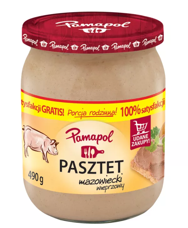 [r003-02-00109-] Pasztet Mazowiecki Wieprzowy Pamapol 490 g