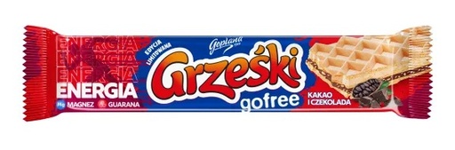 [r008-01-00291-] Gaufrette Grześki Gofree Cacao avec Magnésium 31g Goplana