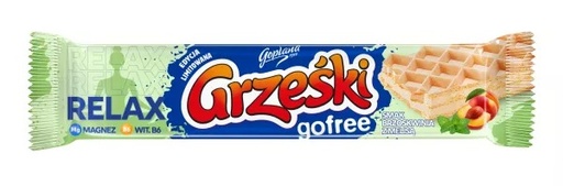 [r008-01-00292-] Wafelek Grześki Gofree Relax Brzoskwinia z Melisą 31g Goplana