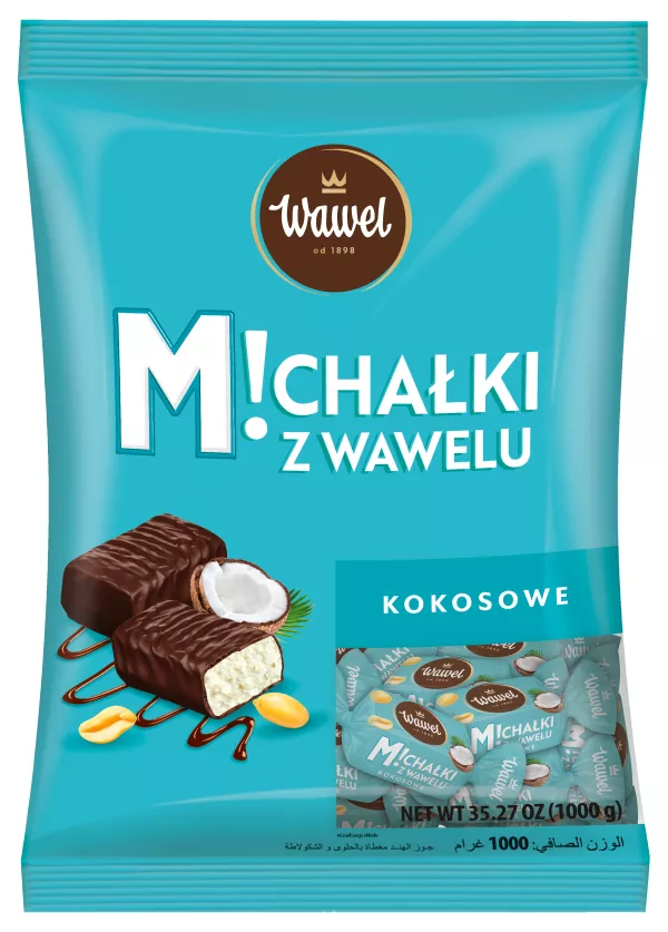 [r009-01-00362-] CUKIERKI MICHALKI Z WAWELU KOKOSOWE 1KG WAWEL
