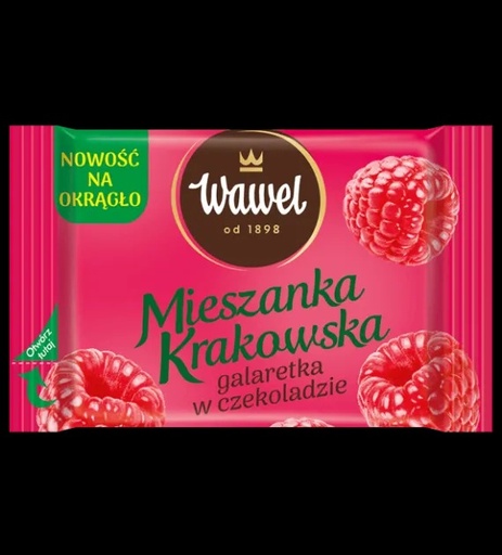 [r009-01-00365-] Bonbons en vrac mélange krakowski framboise 1 kg Wawel