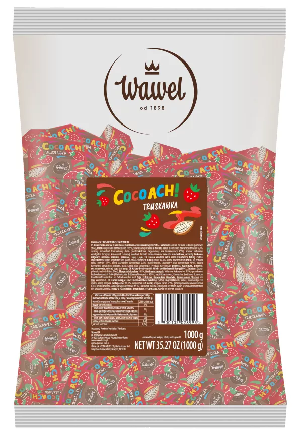 [r009-01-00355-] Bonbons 1 kg Cocoach Fraise Wawel