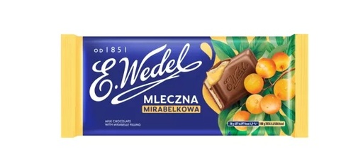 [r008-01-00288-] Chocolat 100g Saveurs d’Été au Lait Mirabelle Wedel