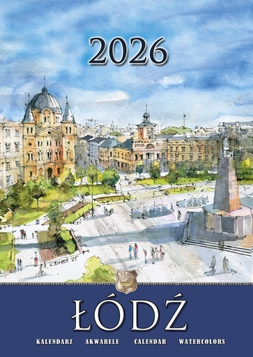 [r009-01-00345-] Kalendarz Ścienny 2026 Łódź Akwarele B4