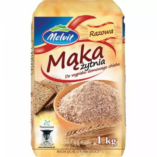 Mąka Żytnia Razowa Do Wypieku Chleba 1kg Melvit