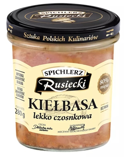 [r002-03-00040-r002-058-7] Kiełbasa Lekko Czosnkowa Rusiecki 280g Pamapol