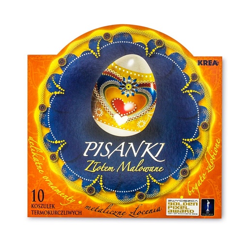 [r011-06] Owijki na jajka złotem malowane Krea