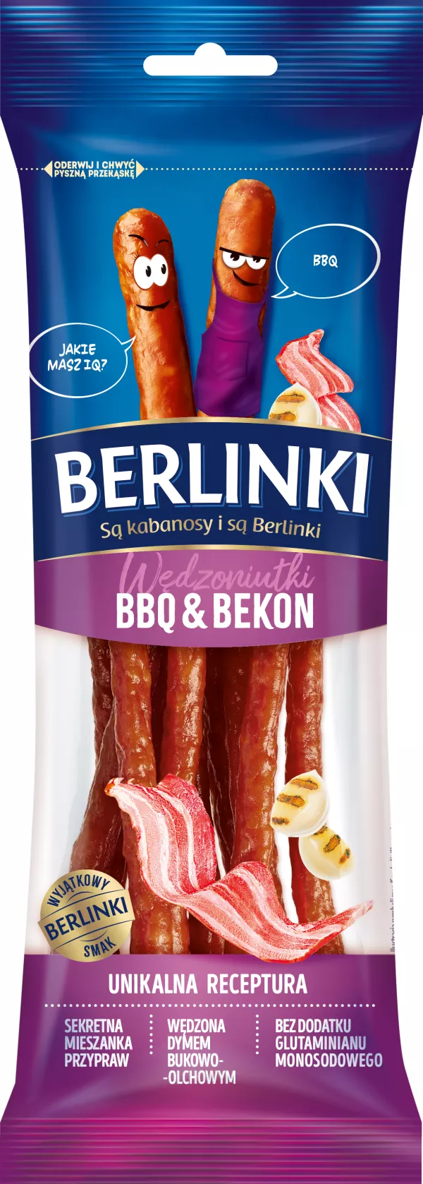 Kabanosy BBQ Bacon Berlinki 85 g