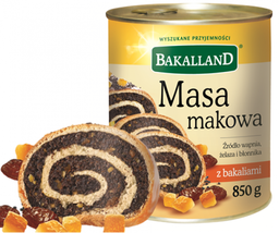 [00209] Préparation pour gâteau Makowiec à base de pavot et raisins secs "Bakalland" 850g