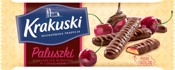 [353] Krakuski Bâtonnets avec gelée de cerise enrobés de chocolat 144g