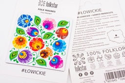 [F13190] Magnet "Folk Łowicki Blanc" 