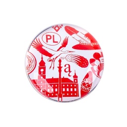 [F25652] Magnet PL Pologne symboles b-cz