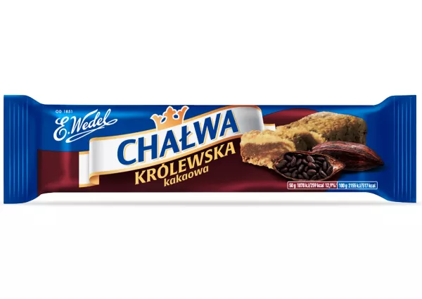 [r008-01-00275-r008-357] Chałwa Królewska Sezamowa Kakao Wedel 50 g