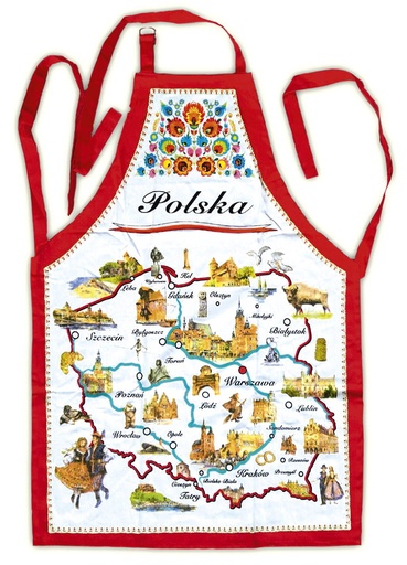 [r009-01-00325-] Tablier de cuisine Carte de Pologne