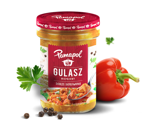 [r003-02-00077-r003-107] Gulasz wieprzowy dobrze doprawiony Pamapol 500 g